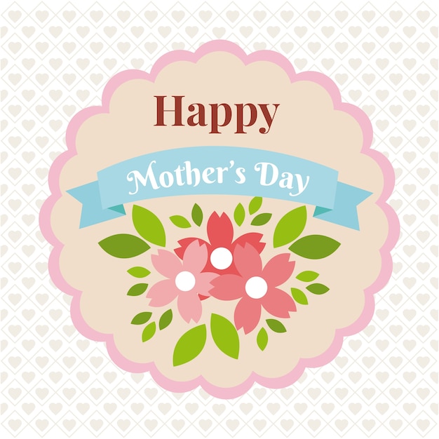 Vector happy mothers day card