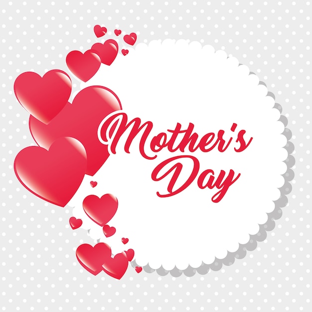 Vector happy mothers day card