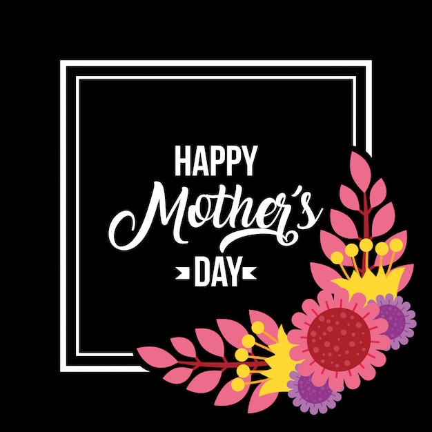 Vector happy mothers day card