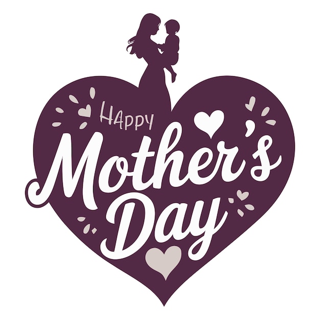 happy mothers day design with white background
