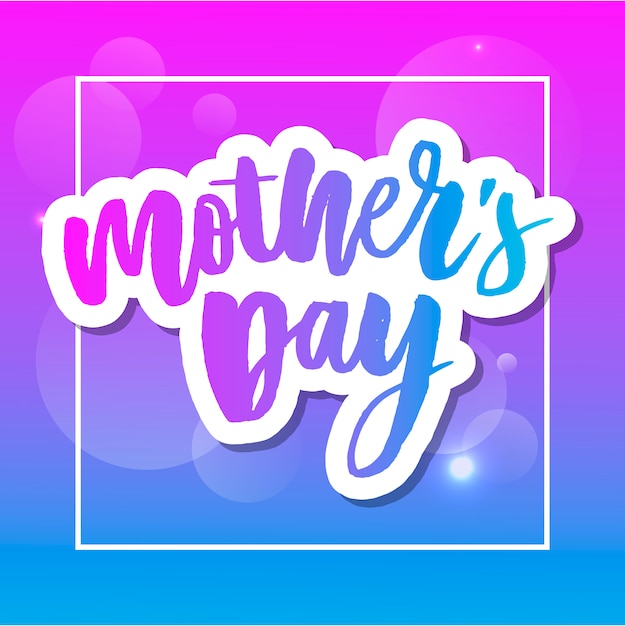 Happy Mothers Day elegant typography pink banner.