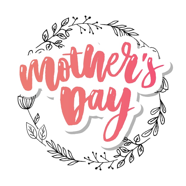 Tipografia elegante happy mothers day