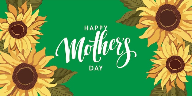 Happy Mothers Day elegante belettering banner roze kalligrafie vector tekst en hart in frame achtergrond voor Mother39s Day beste moeder ooit wenskaart