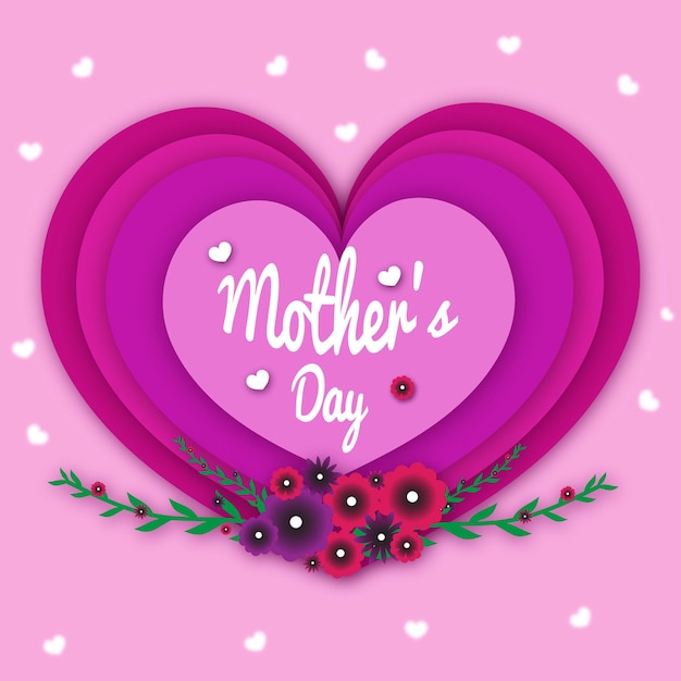 Vector happy mothers day gratis vector viering kaart ontwerp