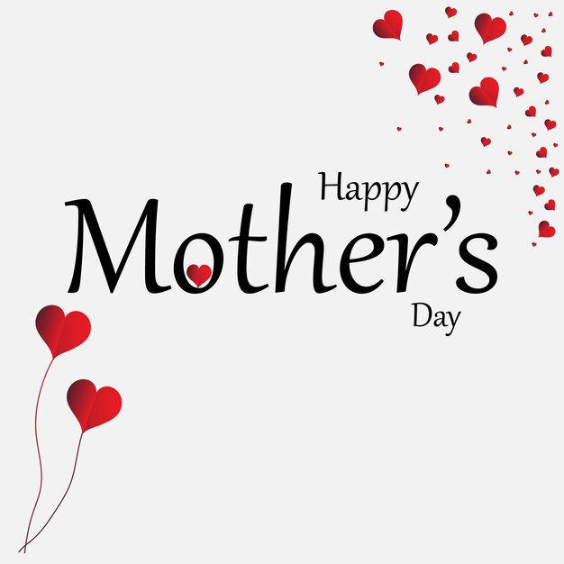 Happy mothers day gratis vector viering kaart ontwerp