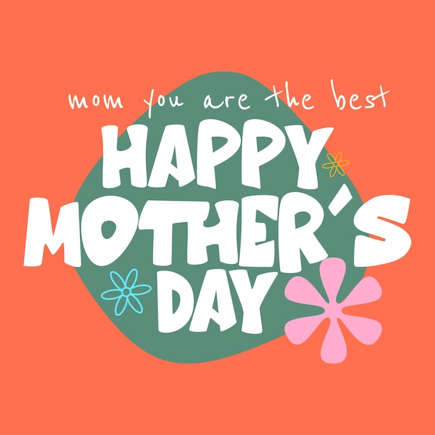 Happy Mothers Day Greeting Card vector illustration