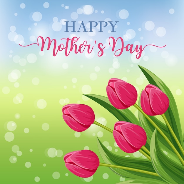 Happy mothers day greeting card