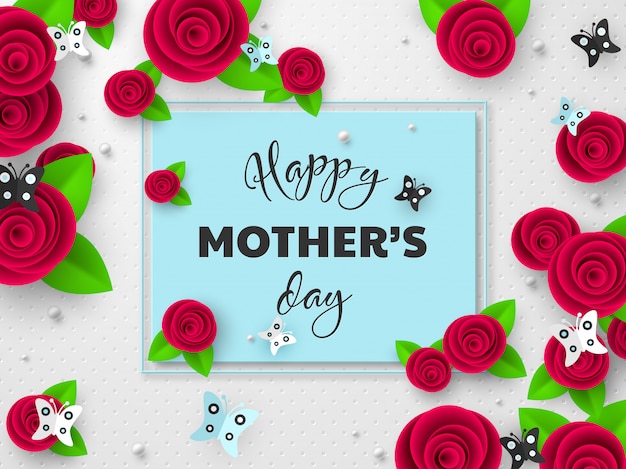 happy mothers day greeting card.