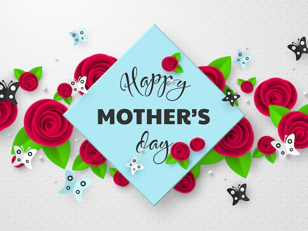 Happy Mothers day greeting card.