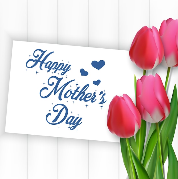 Vector happy mothers day greeting card