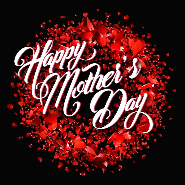 Vector happy mothers day greeting card