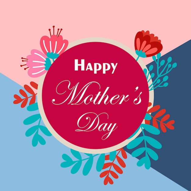 happy mothers day illustration vector suitable for card banner or poster