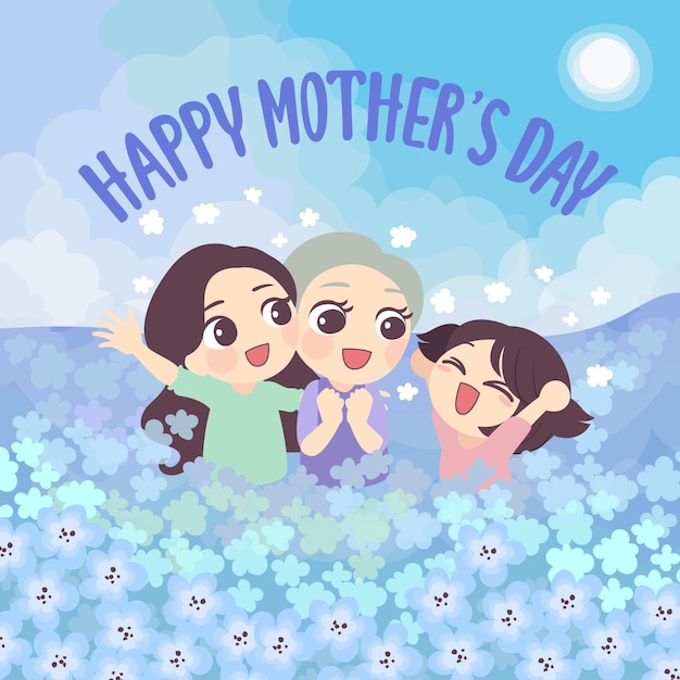 Illustrazione di felice festa della mamma