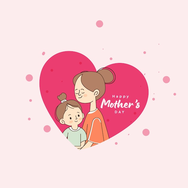 축하하는 어머니의 날 일러스트