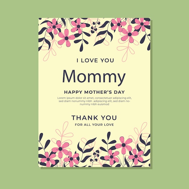 Happy Mothers Day lettering Handmade calligraphy vector illustration