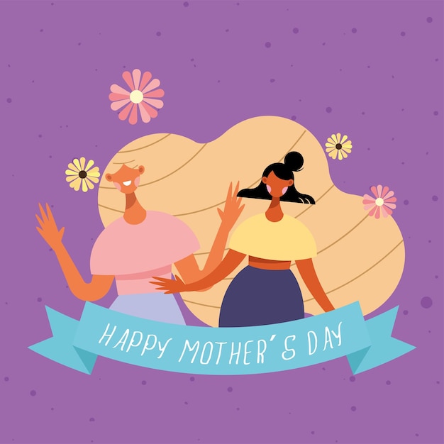 Happy mothers day poster style