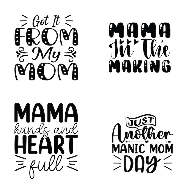 Vettore felice festa della mamma svg design