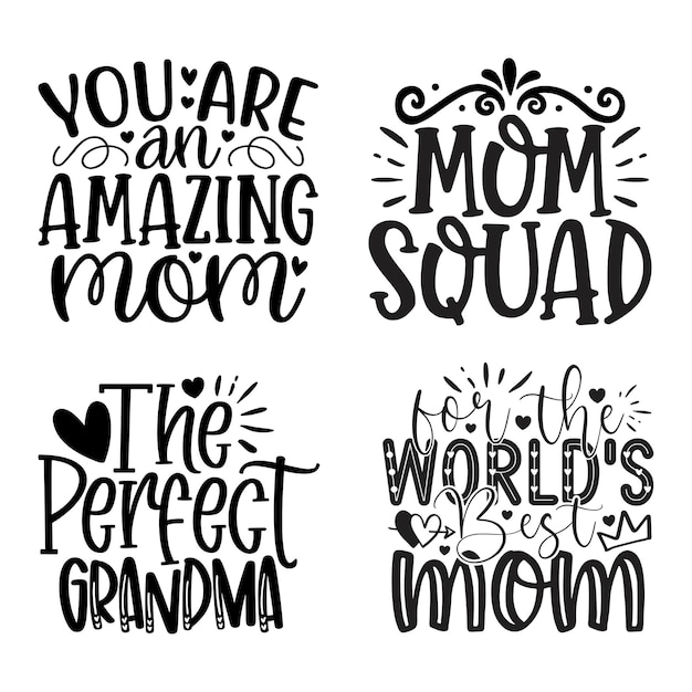 Vector happy mothers day t-shirt en svg design bundle mama mama svg quotes t-shirt design bundle