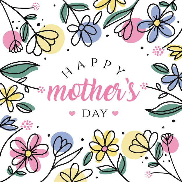 Vector happy mothers day template