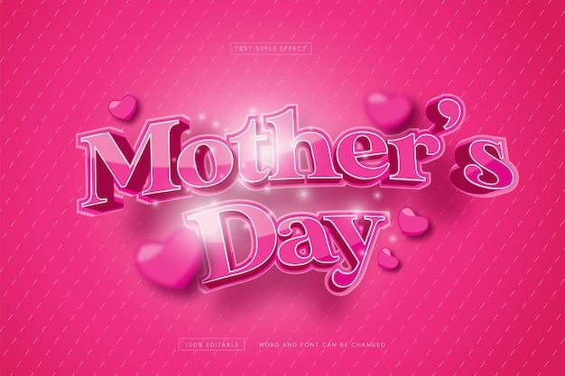 Happy mothers day text effect editable