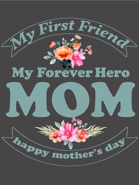 Vector happy mothers day tshirt design