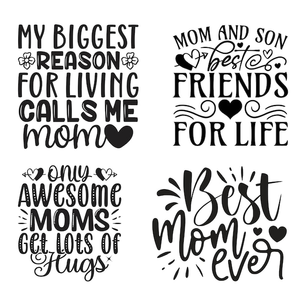 Happy Mothers Day Tshirt And SVG Design Bundle Mom Mama SVG Quotes Tshirt Design Bundle