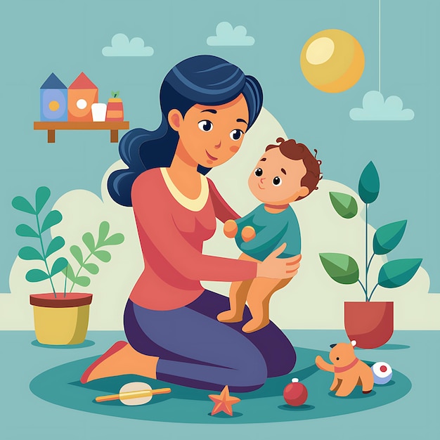 Happy Mothers Day vector illustration