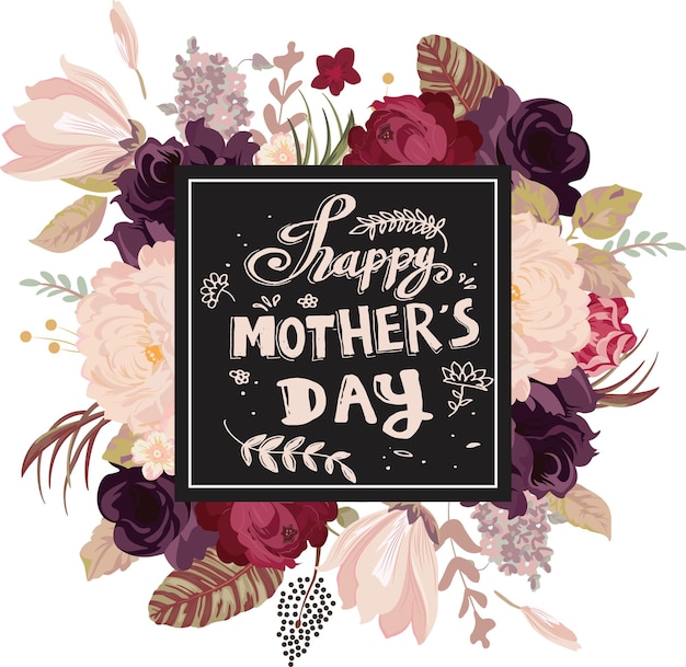 Vector happy mothers day wishes free vector