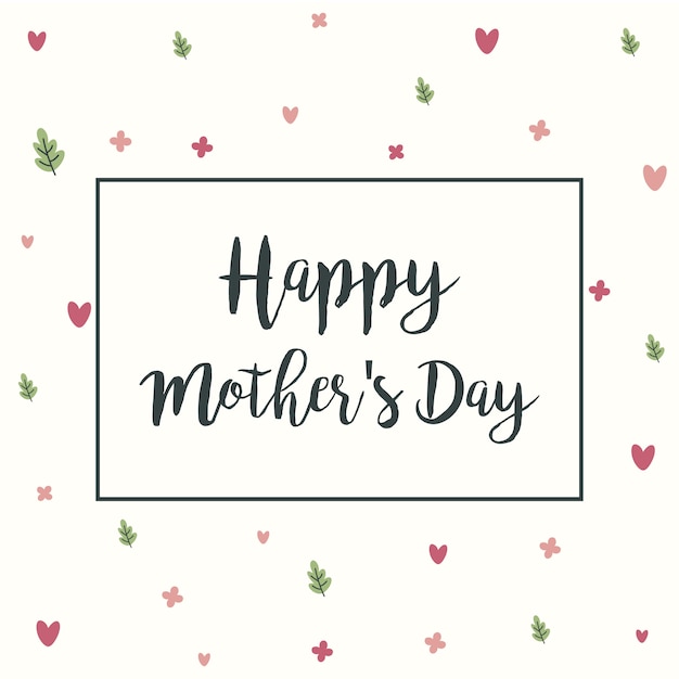 Happy mothers day con fiori auguri insieme per la festa della mamma.