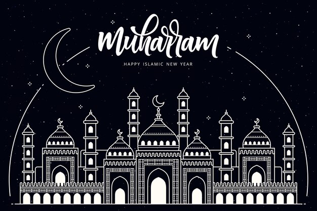 Happy muharram template background