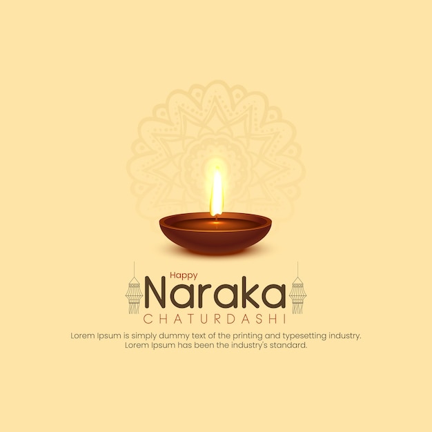 Vettore felice naraka chaturdashi.