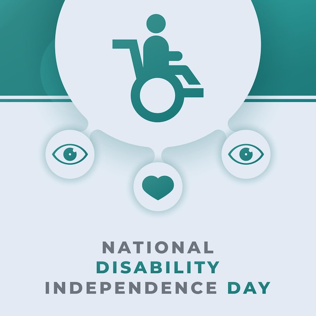 Happy National Disability Independence Day Vector Design Illustration for Background Poster Banners