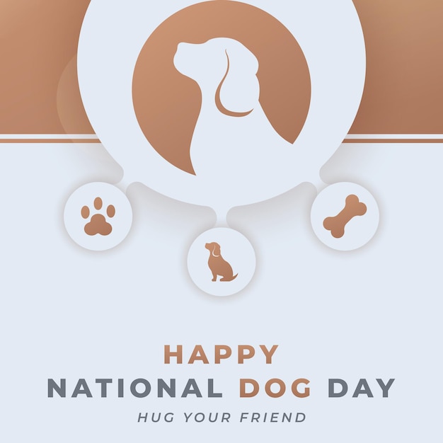 Happy National Dog Day augustus Vector Design Illustratie voor Achtergrond Poster Banner Advertising