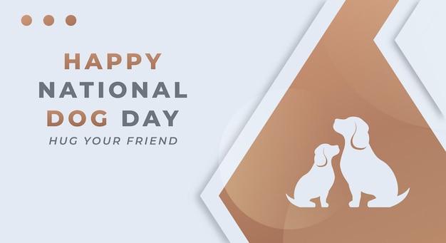 Happy National Dog Day augustus Vector Design Illustratie voor Achtergrond Poster Banner Advertising