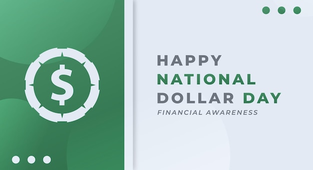 Happy National Dollar Day augustus vector ontwerp illustratie voor achtergrond poster banner reclame
