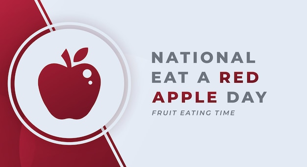 Happy National Eat a Red Apple Day Vector Design Иллюстрация для фоновых плакатов