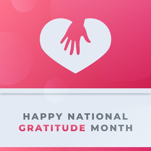 Vector happy national gratitude month vector design illustration for background poster banner advertising