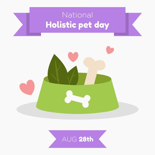 Happy national holistic pet day social media post, banner, animal care, love celebration advert