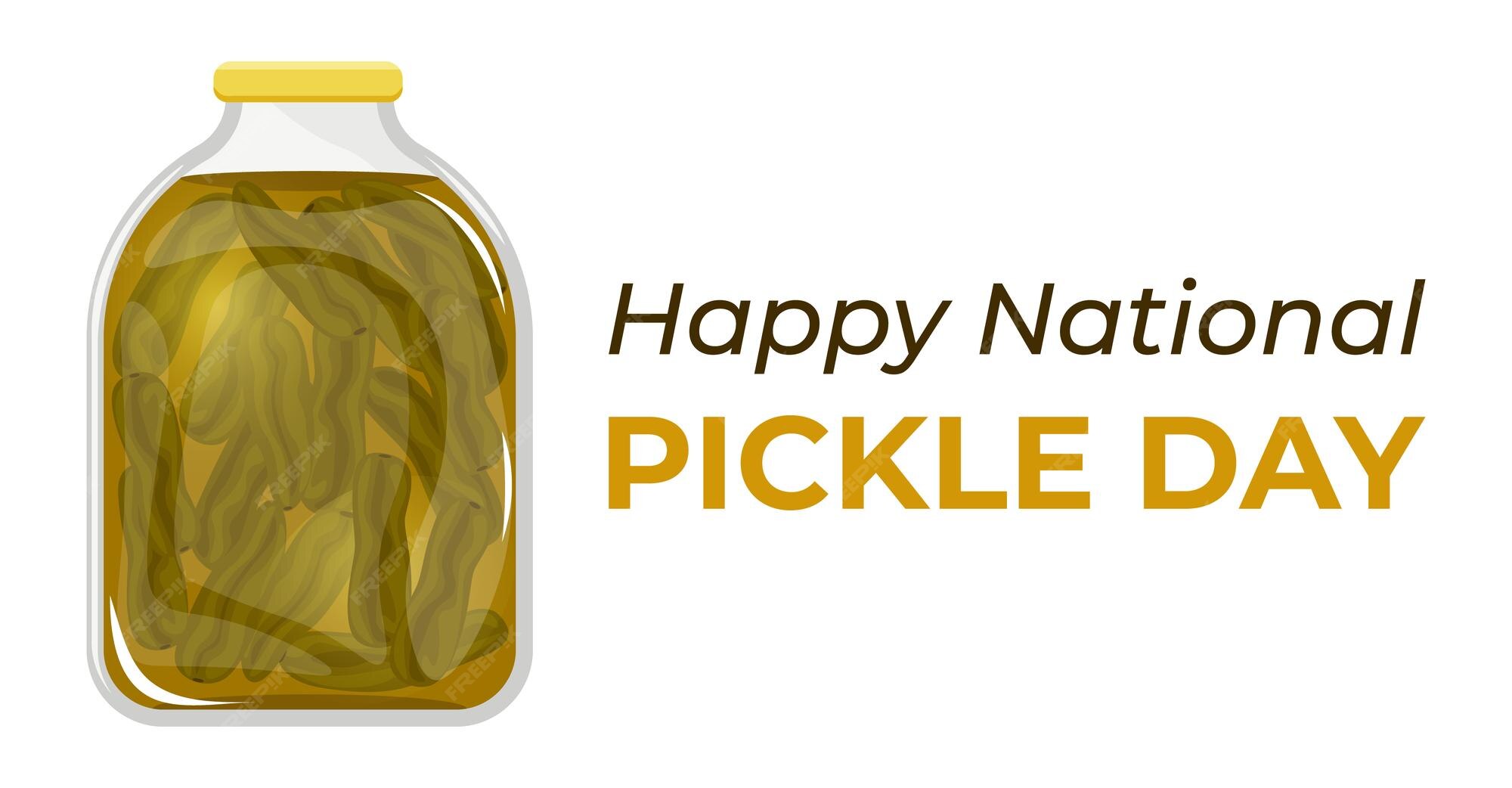 Premium Vector Happy national pickle day vector illustration with