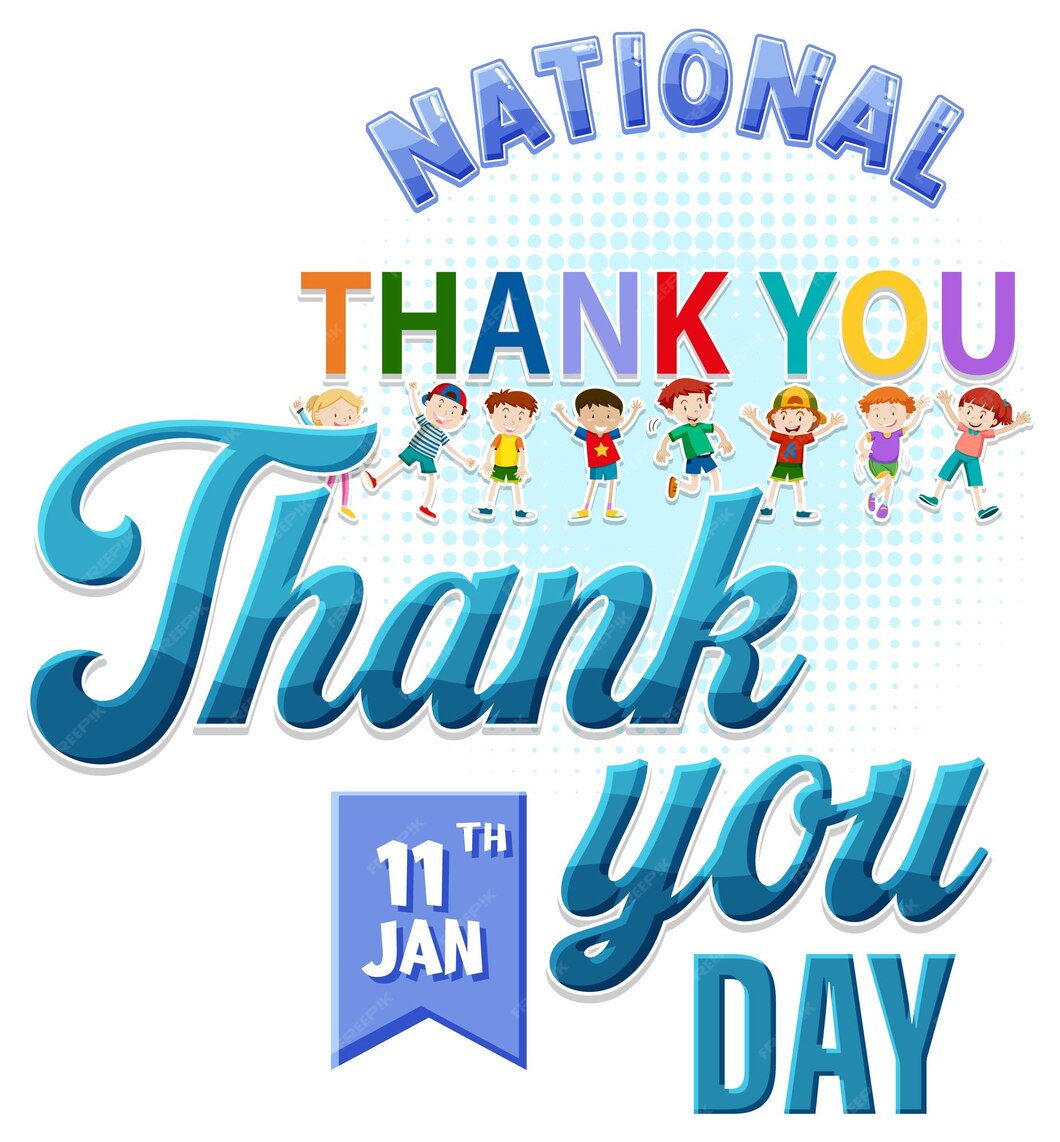 Premium Vector Happy national thank you day banner