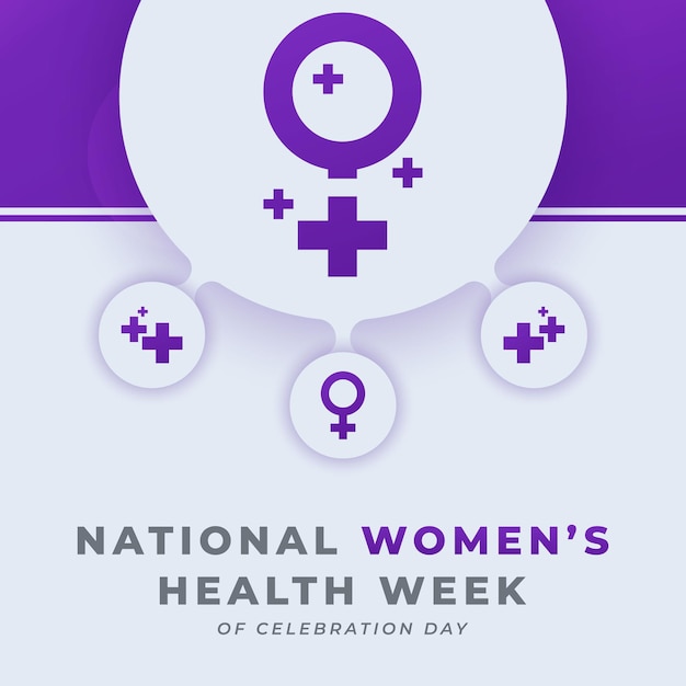 Happy National Women's Health Week Design Illustration for Background Poster Banner Advertising