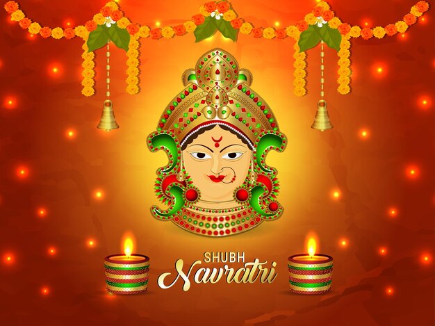 Cartolina d'auguri felice celebrazione navratri