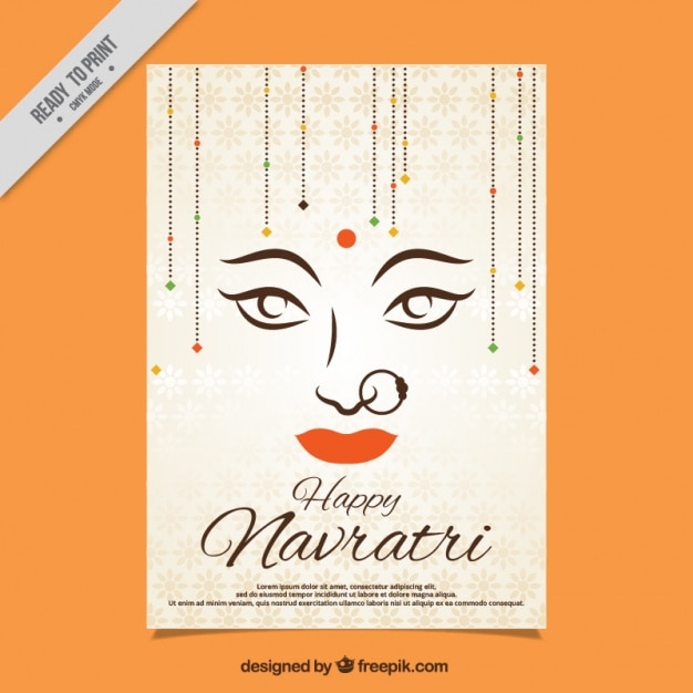 Happy navratri decorative card