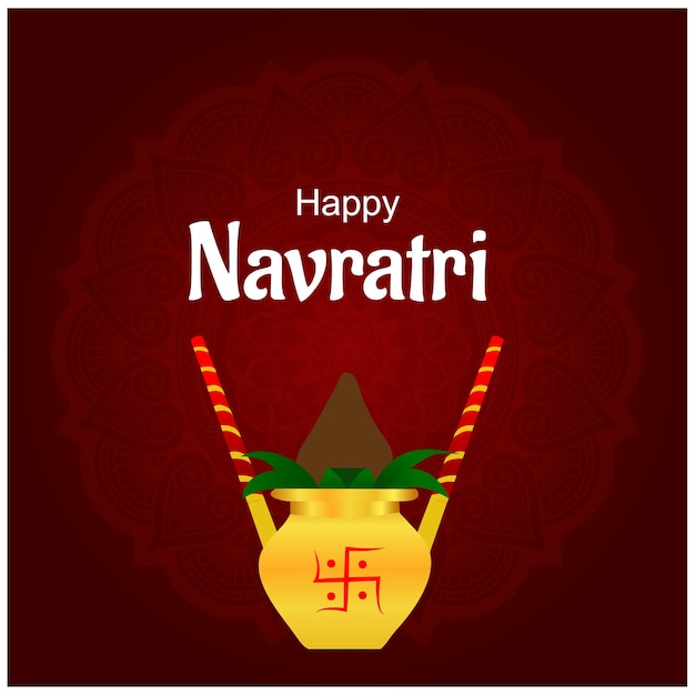 인도 축 하 크리에이 티브 벡터 일러스트 레이 션의 행복 Navratri 축제