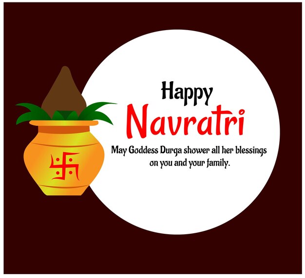 Happy Navratri Indian Festival Celebration vectorillustratie