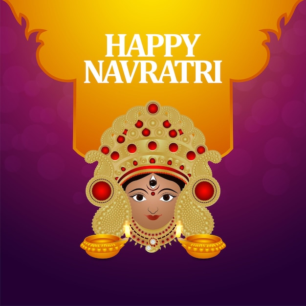 Happy navratri indian festival celebration