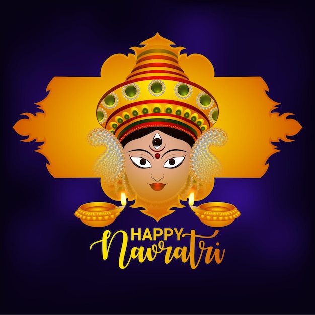 Happy navratri indian festival celebration