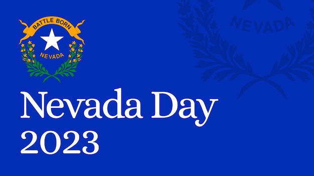 Vettore felice nevada day stato del nevada usa celebrazione per l'anniversario del nevada sfondo blu