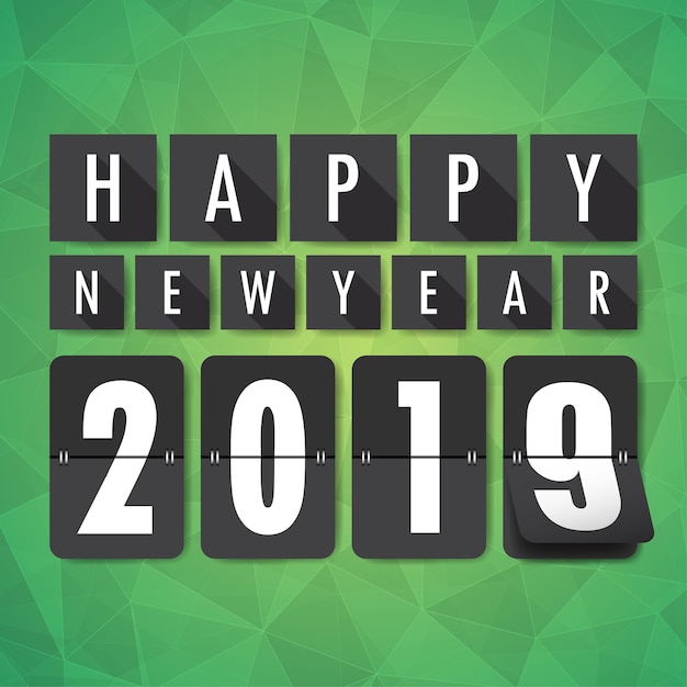 Счастливый новый 2019 год. поздравительная открытка. красочный дизайн.