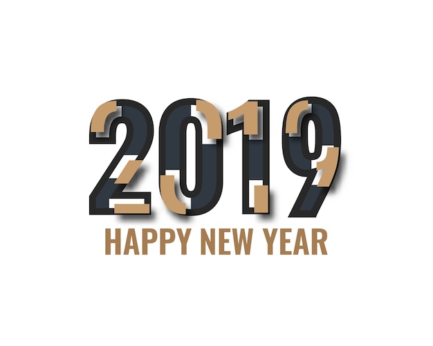 Vector happy new 2019 year